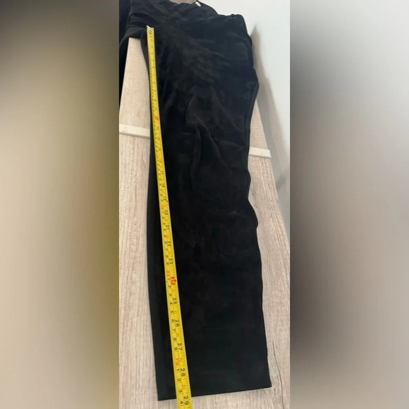 LAFAYETTE 148 Mercer Suede Leather Front Skinny Pants Black Rock Fall Chic 12 - Picture 4 of 10